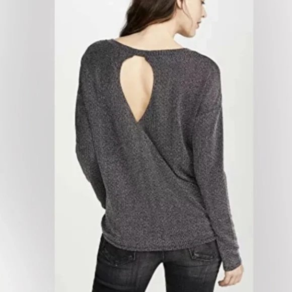 Paige Celeste Keyhole-Back Metallic Knit Top - Picture 6 of 16